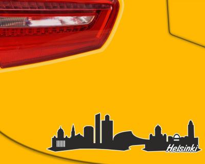 Helsinki Skyline Autoaufkleber - Ansicht 3