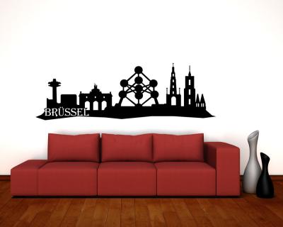 Br�ssel Skyline Wandaufkleber