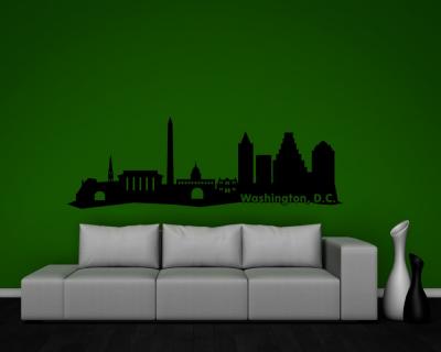Washington, D.C. Skyline Wandtattoo - Ansicht 3