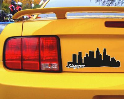 Singapur Skyline Autoaufkleber