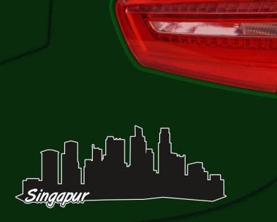 Singapur Skyline Autoaufkleber - Ansicht 3