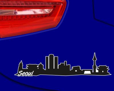 Seoul Skyline Autoaufkleber - Ansicht 3