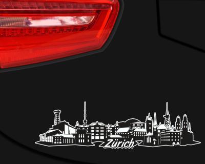Zrich Skyline Autoaufkleber