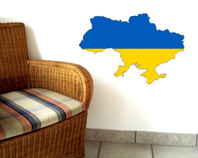 Ukraine Wandtattoo mit der Nationalflagge