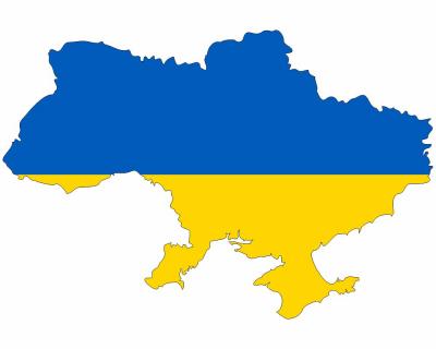 Ukraine Wandtattoo mit der Nationalflagge - Ansicht 1