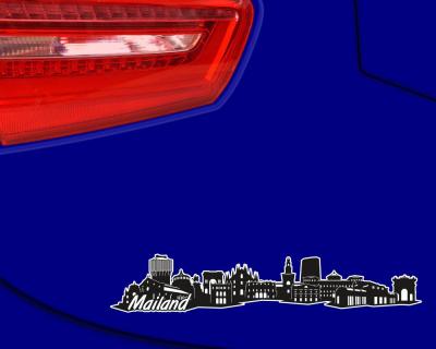 Mailand Skyline Autoaufkleber - Ansicht 2