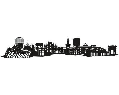 Mailand Skyline Autoaufkleber - Ansicht 1