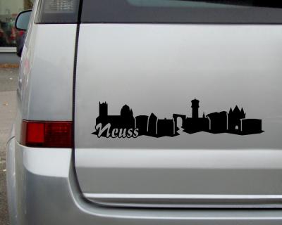 Neuss Skyline Autoaufkleber