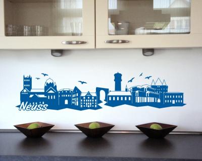 Neuss Skyline Wandaufkleber - Ansicht 2