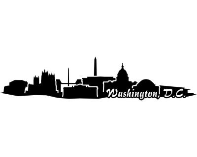 Washington, D.C. Skyline Sticker Aufkleber - Ansicht 1