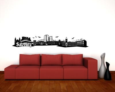 Salzburg Skyline Wandaufkleber