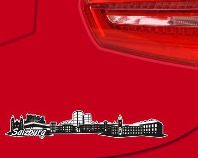 Salzburg Skyline Autoaufkleber - Ansicht 2