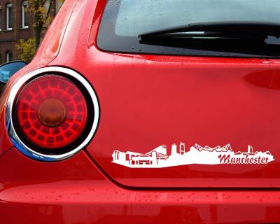 Manchester Skyline Autoaufkleber