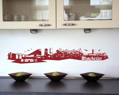 Manchester Skyline Wandtattoo - Ansicht 3