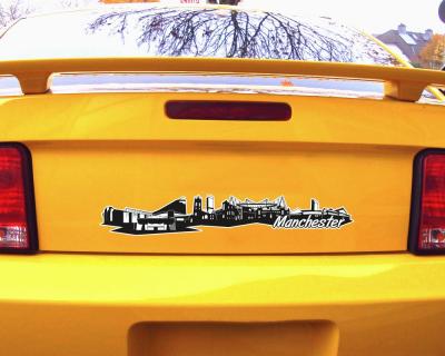 Manchester Skyline Autoaufkleber - Ansicht 2
