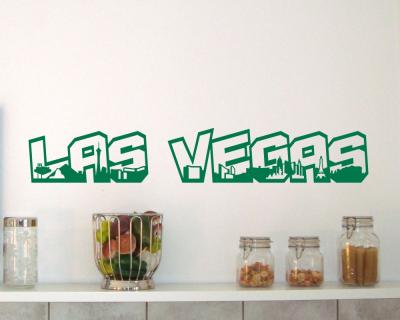 Las Vegas Skyline Schriftzug Wandtattoo - Ansicht 2