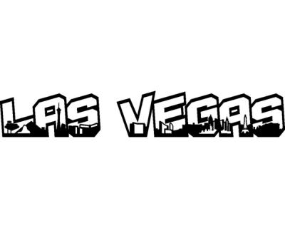 Las Vegas Skyline Schriftzug Wandtattoo - Ansicht 1