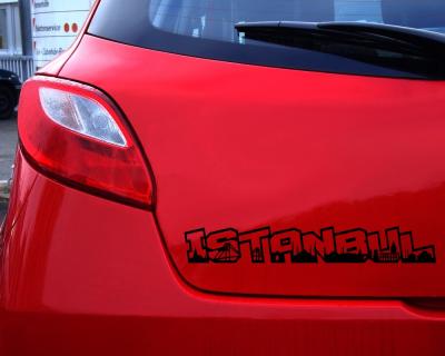 Istanbul Schriftzug Skyline Autoaufkleber
