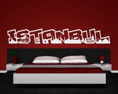 Istanbul Skyline Schriftzug Wandtattoo - Ansicht 3