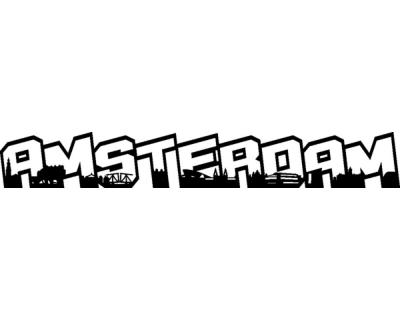 Amsterdam Schriftzug Wandaufkleber - Ansicht 1