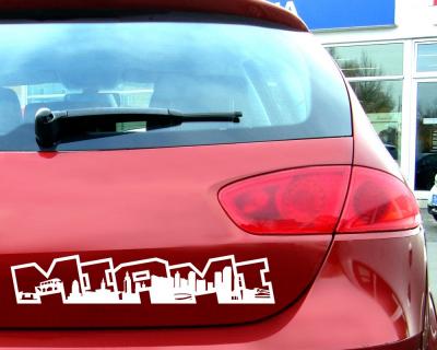 Miami Schriftzug Skyline Aufkleber - Ansicht 3