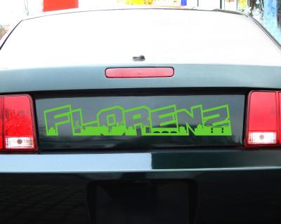 Florenz Schriftzug Autoaufkleber - Ansicht 2