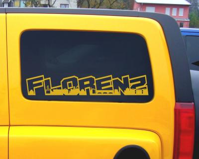 Florenz Schriftzug Autoaufkleber