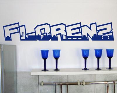 Florenz Schriftzug Wandtattoo - Ansicht 2
