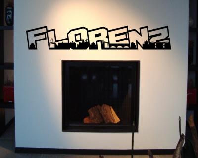 Florenz Schriftzug Wandtattoo