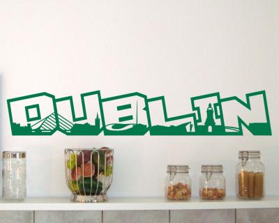 Dublin Schriftzug Wandaufkleber - Ansicht 2