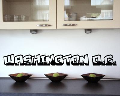 Washington, D.C. Schriftzug Wandaufkleber