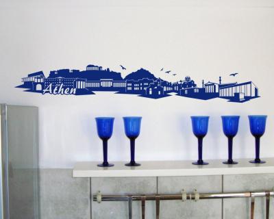 Athen Skyline Wandtattoo