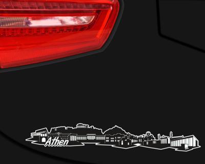 Athen Skyline Autoaufkleber