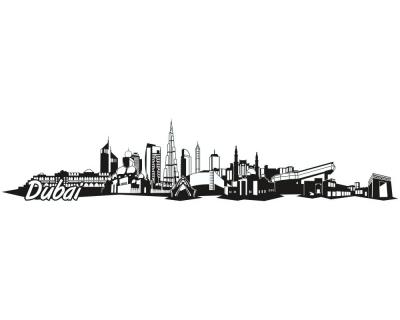 Dubai Skyline Autoaufkleber - Ansicht 1