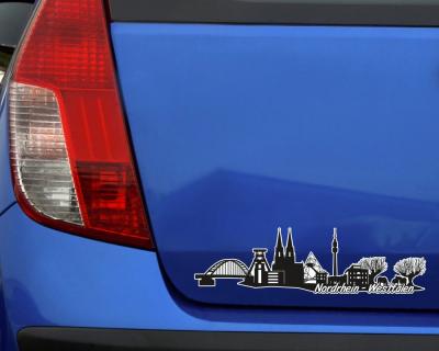 NRW Skyline Autoaufkleber - Ansicht 2