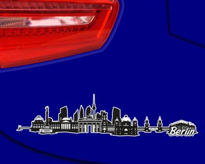 Berlin City Skyline Autoaufkleber - Ansicht 3