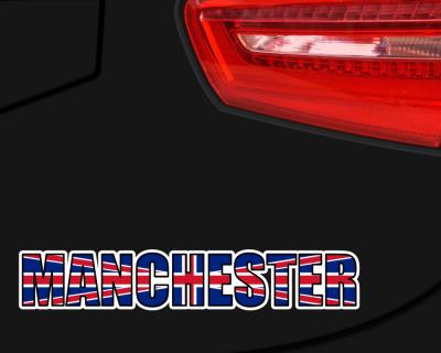 Manchester Aufkleber Schriftzug