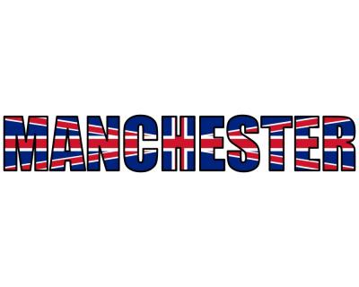 Manchester Aufkleber Schriftzug - Ansicht 1