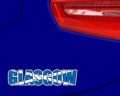 Glasgow Schriftzug Aufkleber