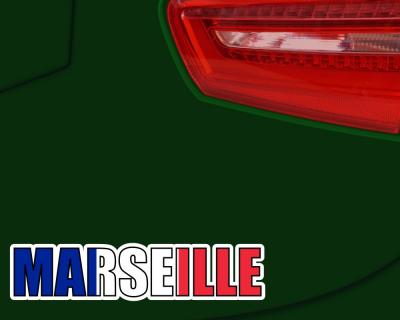 Marseille Schriftzug Autoaufkleber