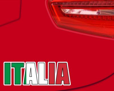 Italia Schriftzug Skyline Autoaufkleber