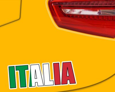 Italia Schriftzug Skyline Autoaufkleber - Ansicht 3