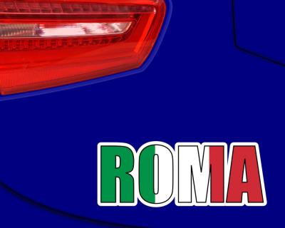 Roma Schriftzug Skyline Aufkleber Rom