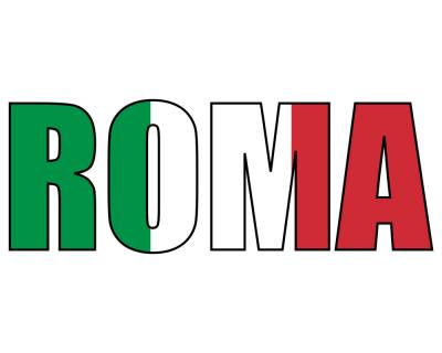 Roma Schriftzug Skyline Aufkleber Rom - Ansicht 1