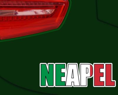 Neapel Schriftzug Autoaufkleber - Ansicht 2