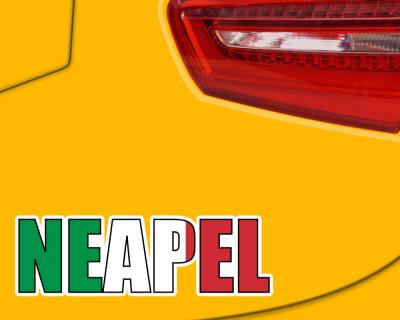 Neapel Schriftzug Autoaufkleber