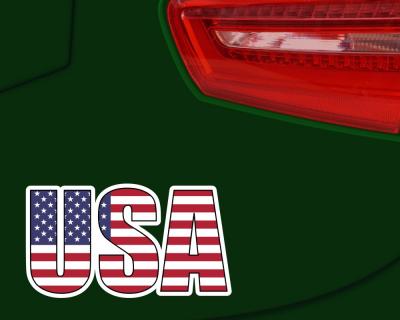 USA Schriftzug Autoaufkleber - Ansicht 3