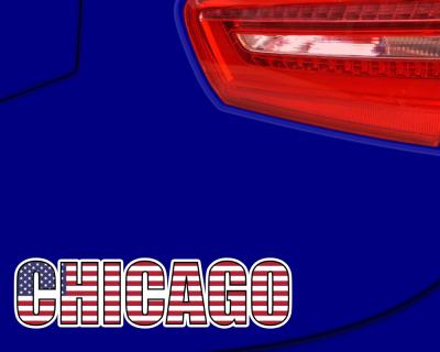 Chicago Schriftzug Autoaufkleber