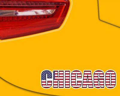 Chicago Schriftzug Autoaufkleber - Ansicht 3