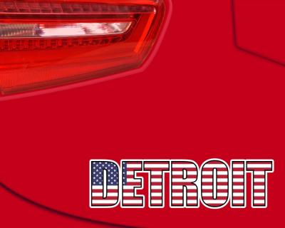 Detroit Schriftzug Autoaufkleber - Ansicht 3